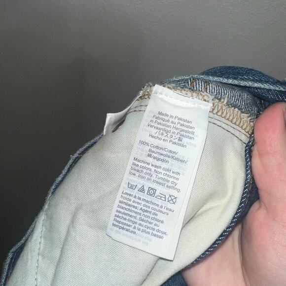 Madewell The Mom Jean High Rise Straight Leg Jeans Medium Blue Wash Size 24 - Picture 5 of 6